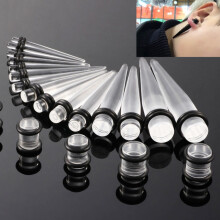 Acrylic Ear Amplifier Set (36 Pieces/Set) With Ear Amplifiers, 14G-00G Piercing Accessories (Transparent And Colorless) Surprise Gift