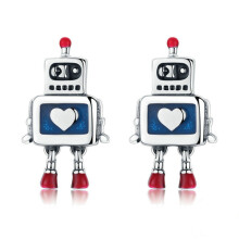 Robot S925 Sterling Silver Earrings, Oil-Drip Hypoallergenic Earrings Surprise Gift
