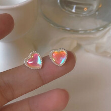 Dubbellaagse schelpoorbellen met diamanten sluiting, kleur: Eh1479 Verrassingscadeau