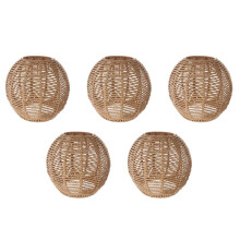 5X Home Lighting Rattan Lamp Cover Handmade Woven Chandelier Retro Lampshade Homestay Lampshade Decorative Chandelier