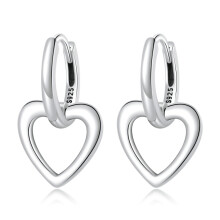 S925 Sterling Silver Heart-Shaped Earrings For Women Surprise Gift