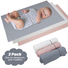 SYVOFOX 3 Pack Wipe Clean Portable Changing Mat 50 80CM Lightweight T