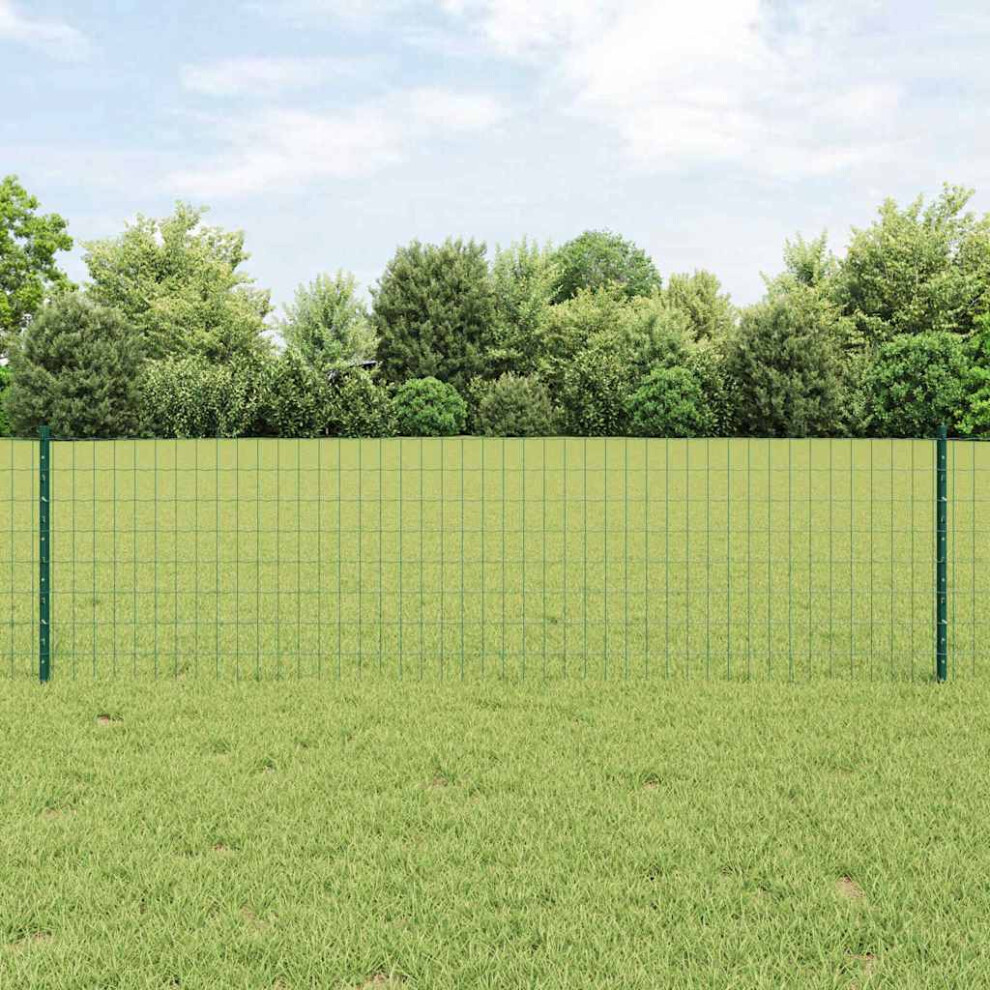 Vidaxl Welded Wire Fence 25 X 0.6 M (W X H) Pvc-Coated Steel Green