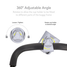LittleLife Buggy And Pushchair Universal Cup Holder Adjustable Bottle
