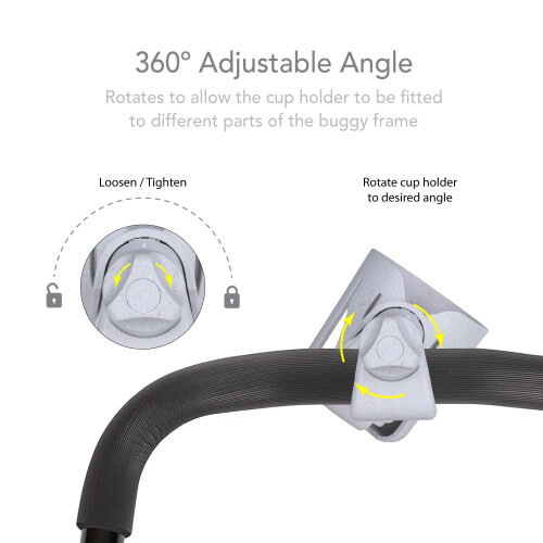 LittleLife Buggy And Pushchair Universal Cup Holder Adjustable Bottle