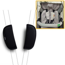 Car Seat Strap Baby Belt Covers StrollerPram Shoulder Pads Soft Black