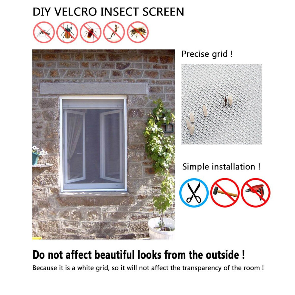 Milaloko 3 Pack Insect Screen Net For Windows 4 Rolls Selfadhesive Tapes Fly