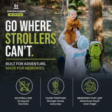 DROMADER Baby Carrier Backpack Toddler Hiking Backpack with Sun Canop