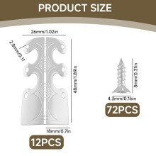 12 Pcs Vintage Metal Skirting Board Corner Protectors Iron Furniture E