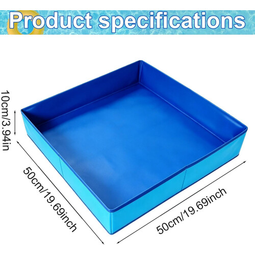 Πτυσσόμενη πισίνα για σκύλους 50x50cm, παιδική πισίνα PVC για κατοικίδια 1