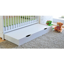 White Solid Wood Baby Cot Bed Deluxe Foam Mattress Converts into a Ju
