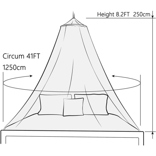 Mosquito Net Bed Canopy Bed Cover with 100 LED String Lights Oversized
