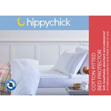 Hippychick Cotton Fitted Mattress Protector 100 Percent Waterproof Ant