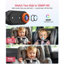 LUCKVIEW BM2 PRO Dual Baby Car Camera 52 1080P HD Night Vision for Rea