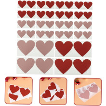 40 Stück Herz-Rubbelaufkleber zum Abziehen und Aufkleben – DIY-Etiketten für Valentinstag- und Geburtstagskarten