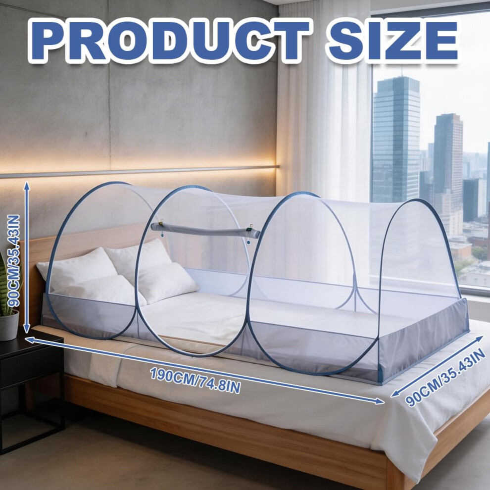 Afenau Foldable Mosquito Net Ultra Light Pop Up Mosquito Net For Bed W