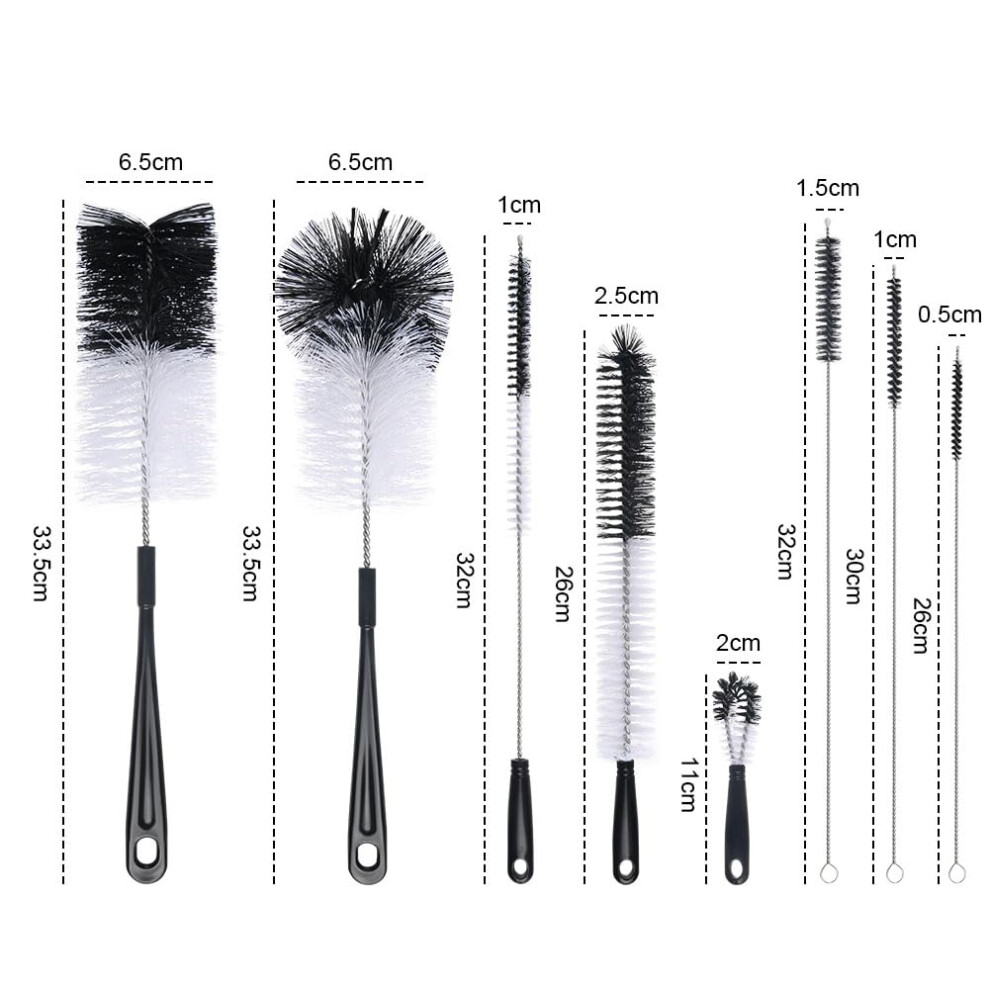 Vicloon Bottle Brushes 8Pcs Multipurpose Bottle Cleaning Brushes Nonsc