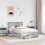 VidaXL vidaXL Bed Frame Concrete Grey 120 x 190 cm Engineered Wood 3