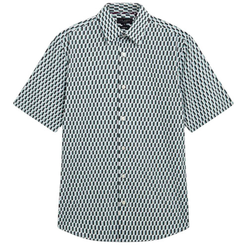 Ted Baker (XL, Turquoise) Ted Baker Mens Geometric Regular Shirt