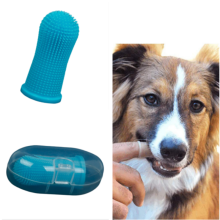 Fingerbürste für Haustiere – Silikonzahnbürste für Hunde und Katzen Blue