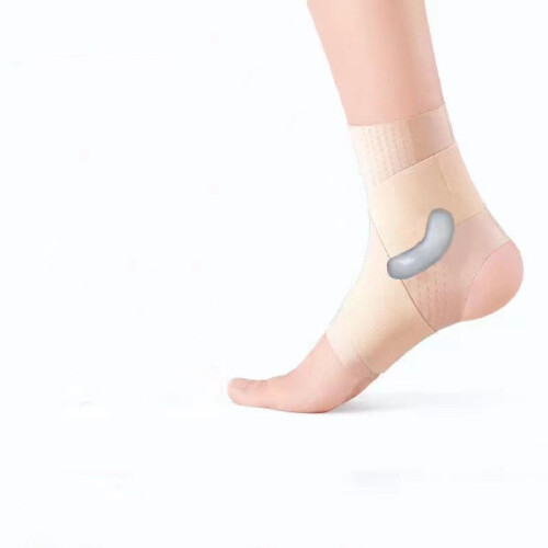 Ultradünne, unsichtbare Knöchelstütze Beige L
