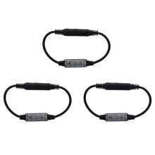 3X Low-Profile Interruttore Dimmer Un 3 Tasti con Regolatore Nel Linea per Luce di Striscia Un LED Nero