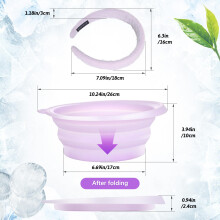 Silicone Ice Bowl for Face with HairbandCollapsible Facebowl with Buil