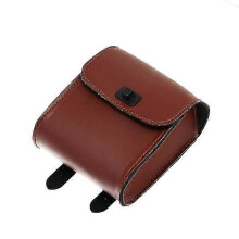 (Braun) Passend für MoFlyeer Universal Motorrad-Lenker-Sissybar-Satteltasche-Seitentasche aus PU-Leder