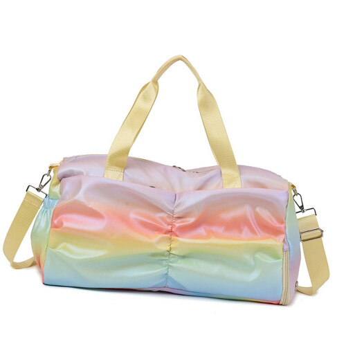 Multipurpose Breathable Workout Bag with Dedicated Shoe-Yellow