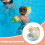 Inflatable swimming ring with sunshade 57x49cm, PVC pool float with removable canopy, summer water accessory 4