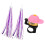 Children Bikes Bells and Handlebars Streamers-pink grape white 1