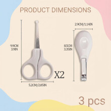 LinCoo 3 Pcs Baby Nail Clippers Baby Toddler Nail Scissors and Clipper