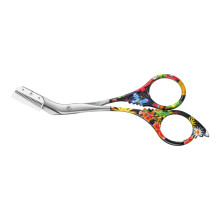 Ergonomic Stainless Steel Eyebrow Trimmer Scissors With Comb-3