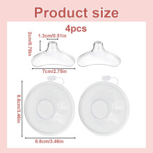 Breast Milk Collector Nipple Shields for Breastfeeding 4pcs Milk Colle