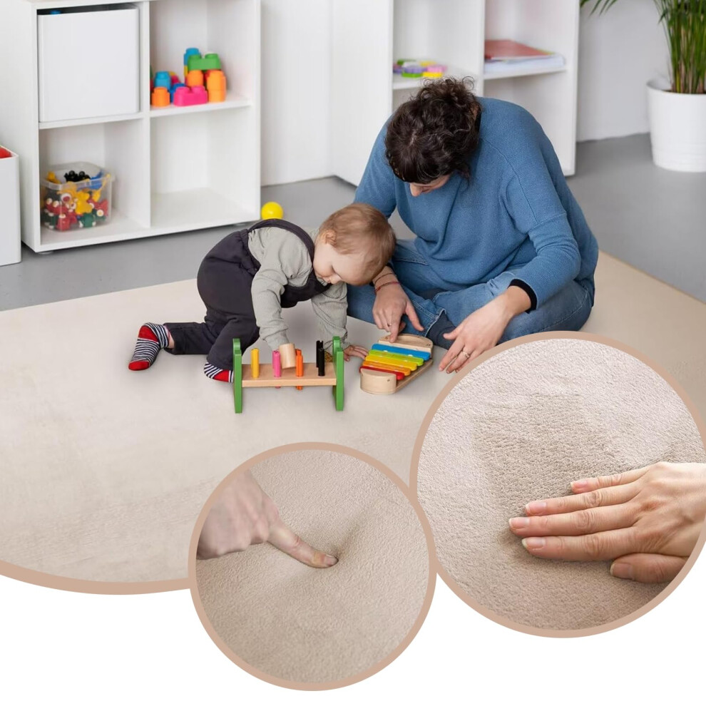 Stqyeiw Coral Velvet Baby Play Mat 3Cm Thick Baby Crawling Mat Nursery Rug For