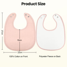 AOOTE Baby Bibs for Boys Girls 8 Pack Muslin Baby Bibs Soft and Absorb