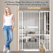 Xifamniy 155 cm Extra High Pet Door Cat and Dog Door Adjustable Thresh
