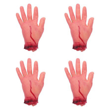 4X Bloody Horror Scary Halloween Prop Fake Severed Life Size Arm Hand House 19 X 10.5cm