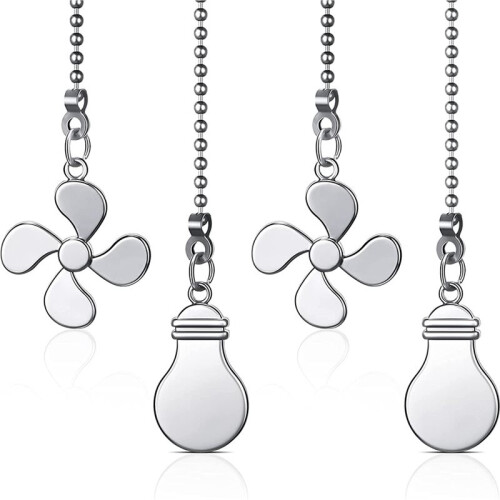 8X Ceiling Fan Pull Chain Fan Extension Chain Fan Chain Pulls Decorative 12 Inch Ceiling Fan Chain Extender Ornament D 1