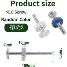 Stair Gate Replacement Parts Kit 10mm Threaded Spindles and Wall Prote