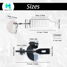 MEGAVOW 2 Pack Security Portable Door Lock Without Drilling Stainless