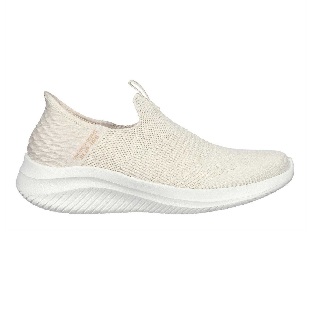 Skechers (4.5 Uk, Natural) Womens/Ladies Ultra Flex 3.0 Smooth Step Slip-In Trainers