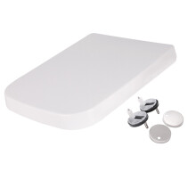 White Square Toilet Soft Close Quick Release Wrapover Top Fix NCG199
