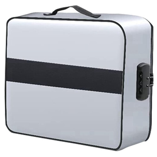 2X Document Bag with Lock - Fireproof Moisture Proof 3-Layer 15X11 Inch Important Document Organizer (Silver) 1