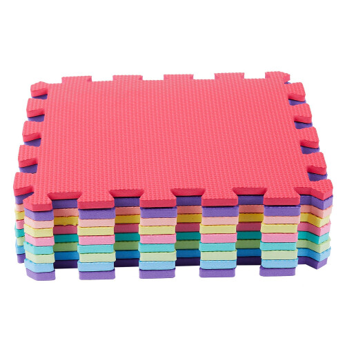 18 Pack Eva Foam Soft  Mats Interlocking Kids Activity Set Floor 29cm Tiles 2