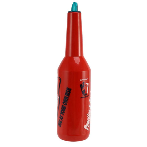 4X Flair Bartender Bartending Practice Bar Pub Bottle Wine Cocktail Shaker - Red 2
