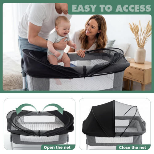 Mosquito Net for Cot Universal Cat Net for Next to Me Crib with Side B 2