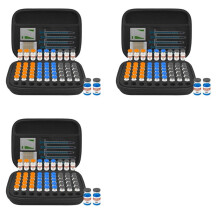 3X 3ML Peptide Case - 63-Slot Peptide Organizer with Mesh Pocket, Fits 3ml Bottles, Peptide Storage Case for Fridge