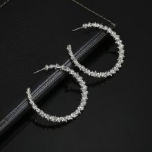 Retro Round Fashion Earrings For Women (White) Surprise Gift