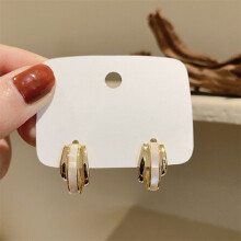 Shell Double-Layer Earrings With Diamond Clasp, Color: Eh1350 Surprise Gift